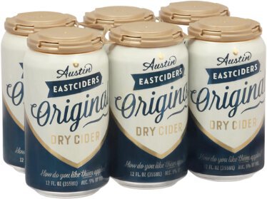 AUSTIN EASTCIDER ORIGINAL 12OZ CN 6PK