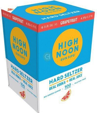 High Noon Grapefruit Vodka & Soda RTD Cocktail Cans