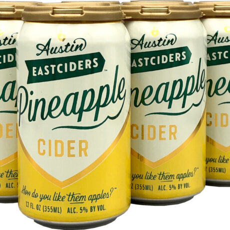 AUSTIN EASTCIDER PINEAPPLE 12OZ CN 6PK