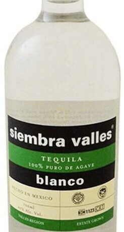 SIEMBRA VALLES BLANCO TEQUILA