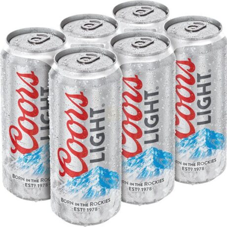 COORS LIGHT 16OZ CN 6PK